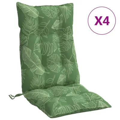 vidaXL Blazine za stole 4 kosi vzorec listov oxford tkanina