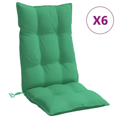 vidaXL Blazine za stole 6 kosov zelena oxford tkanina