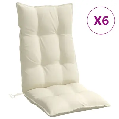 vidaXL Blazine za stole 6 kosov krem oxford tkanina