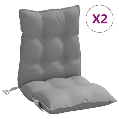 vidaXL Blazina za stol 2 kosa siva oxford tkanina