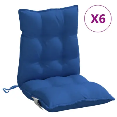 vidaXL Blazina za stol 6 kosov kraljevsko modra oxford tkanina