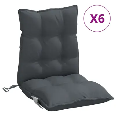 vidaXL Blazina za stol 6 kosov antracitna oxford tkanina