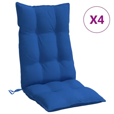 vidaXL Blazine za stole 4 kosi kraljevsko modra oxford tkanina