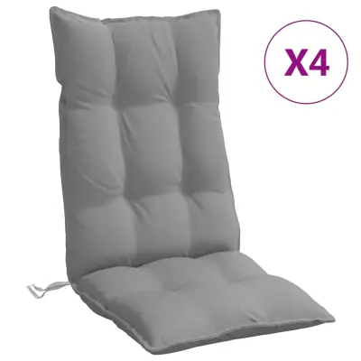 vidaXL Blazine za stole 4 kosi siva oxford tkanina