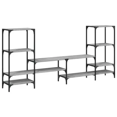 vidaXL TV omarica siva sonoma 206,5x28,5x95 cm inženirski les