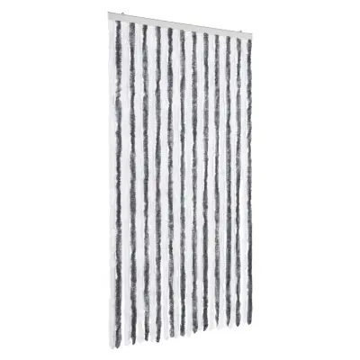 vidaXL Zavesa proti mrčesu siva in bela 100x200 cm šenilja
