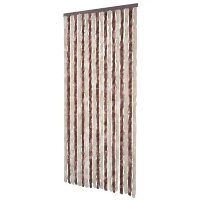 vidaXL Zavesa proti mrčesu bež in svetlo rjava 100x200 cm šenilja