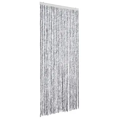 vidaXL Zavesa proti mrčesu bela in siva 100x230 cm šenilja
