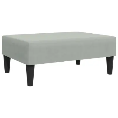 vidaXL Stolček za noge svetlo siv 77x55x31 cm žamet