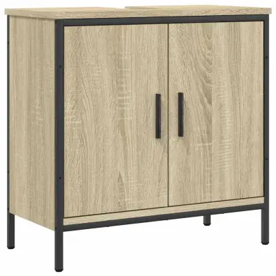 vidaXL Omarica za umivalnik sonoma hrast 60x30x60 cm inženirski les