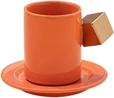 Majhna skodelica skodelice in zlato poslikana kreativna keramična skodelica za kavo, zanimivo darilo za par skodelic