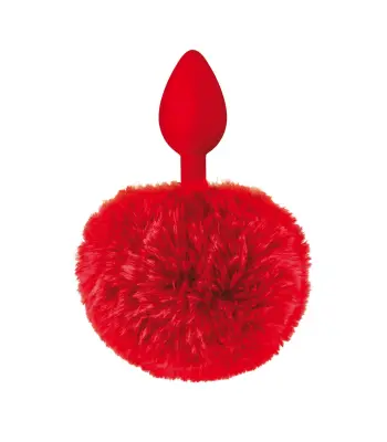 Rdeč pompom silikonski čep