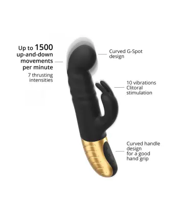 Marc Dorcel G-Stormer Rabbit Vibrator, 10 Vibracijskih Programov, Črna
