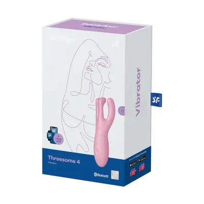 Stimulator klitorisa z aplikacijo Satisfyer Threesome 4, roza