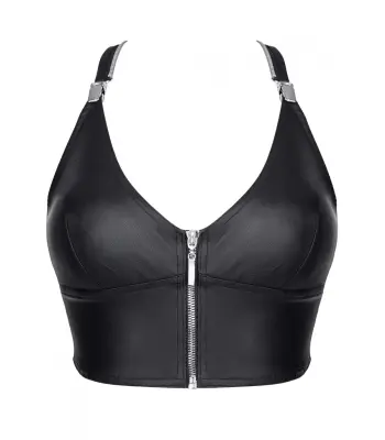 Zita Tank Top z zadrgo črno xl