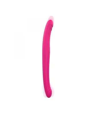 Dvojni vibrator in silikonski orgazmični dvojnik navzgor in navzdol