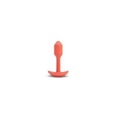 Vibracijski analni čep B-Vibe - Snug Plug 1 S, oranžen