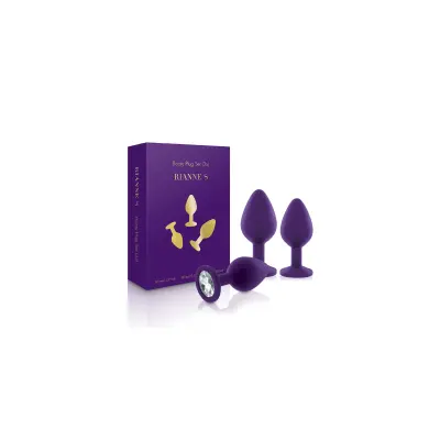 3-delni set analnih čepov Rianne S - Booty Plug Original, vijoličen