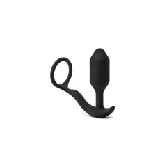 Vibracijski analni čep z obročkom za penis B-Vibe - Snug & Tug M