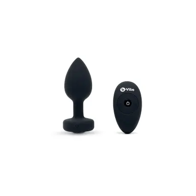 Vibracijski analni čep B-Vibe M/L, črn