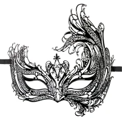 Kovinska maska Asymmetrical, črna