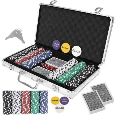 Texas Holdem poker set 300 žetonov v alu. kovčku