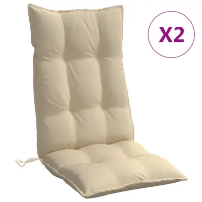 vidaXL Blazine za stole 2 kosa bež oxford tkanina
