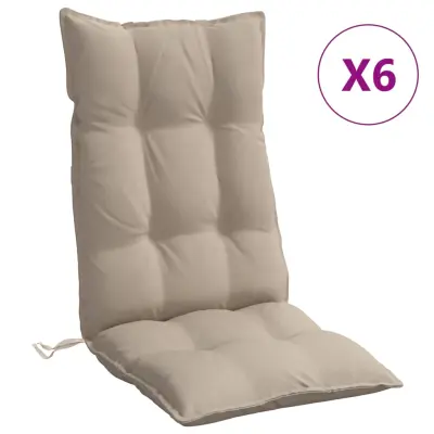 vidaXL Blazine za stole 6 kosov taupe oxford tkanina