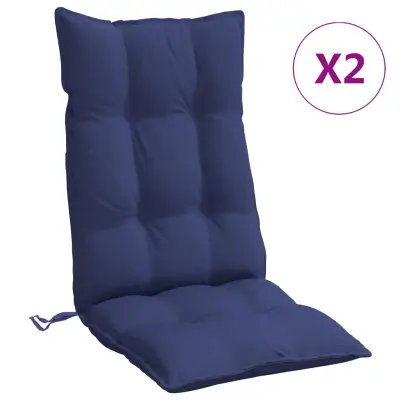 vidaXL Blazine za stole 2 kosa mornarsko modra oxford tkanina
