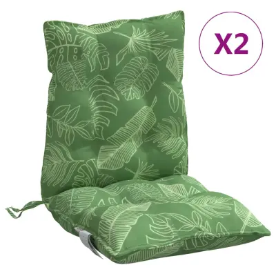 vidaXL Blazine za stole 2 kosa vzorec listja oxford blago