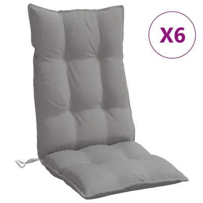 vidaXL Blazine za stole 6 kosov siva oxford tkanina
