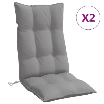 vidaXL Blazine za stole 2 kosa siva oxford tkanina