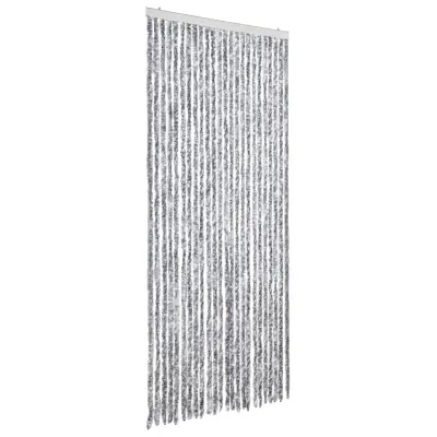 vidaXL Zavesa proti mrčesu bela in siva 100x200 cm šenilja