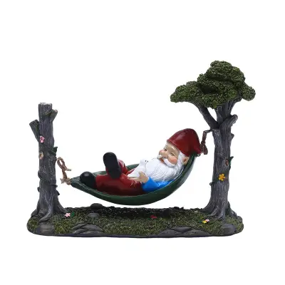 Vrtna viseča mreža Gnome Ornament Zunanja dekoracija Božično darilo Obrti iz smole