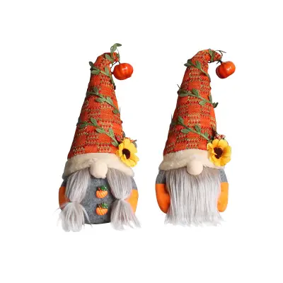2 paketa Pumpkin Sunflower Faceless Doll Decoration Window Decoration Pulls