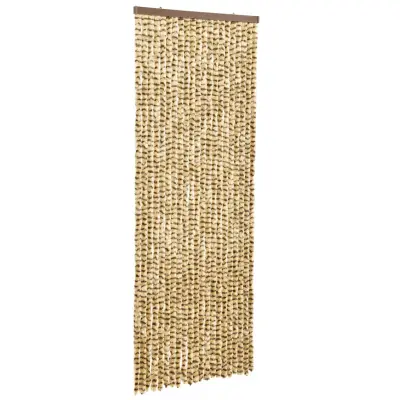 vidaXL Zavesa proti mrčesu bež in rjava 100x200 cm šenilja