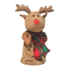 Božični električni glasbeni okraski vrteča se lutka jelen