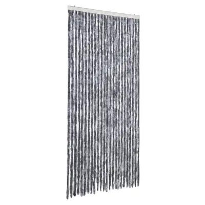 vidaXL Zavesa proti mrčesu srebrna 100x200 cm šenilja