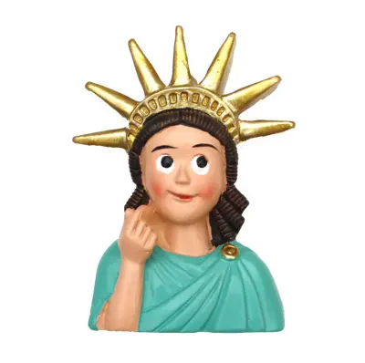 Zanimiv magnetni magnet za hladilnik iz smole s svetovno znanimi slikami (kip svobode)