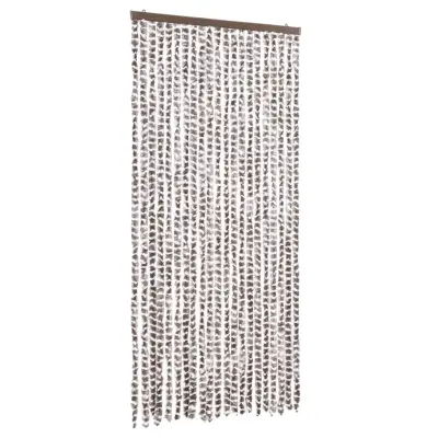 vidaXL Zavesa proti mrčesu taupe in bela 90x200 cm šenilja