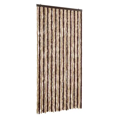 vidaXL Zavesa proti mrčesu bež in svetlo rjava 100x230 cm šenilja