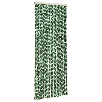 vidaXL Zavesa proti mrčesu zelena in bela 100x200 cm šenilja
