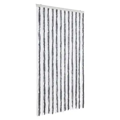 vidaXL Zavesa proti mrčesu siva in bela 100x230 cm šenilja