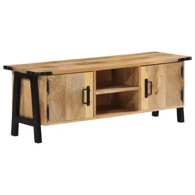 vidaXL TV omarica 110x35x40 cm trden mangov les