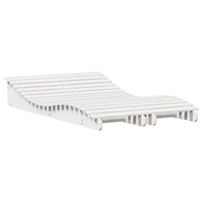 vidaXL Ležalnik 2 kosa bel 205x60x31,5 cm trdna borovina