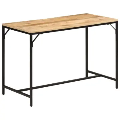 vidaXL Jedilna miza 110x55x75 cm trden robusten mangov les in železo