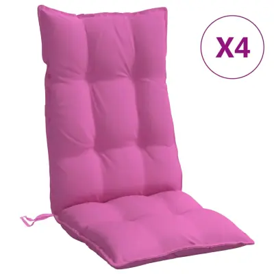 vidaXL Blazine za stole 4 kosi roza oxford tkanina