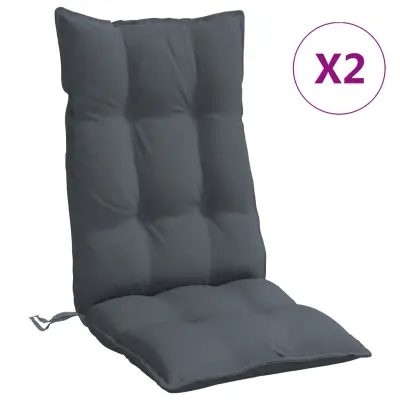 vidaXL Blazine za stole 2 kosa antracit oxford tkanina