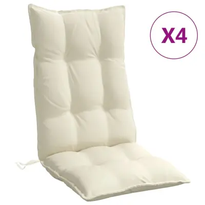 vidaXL Blazine za stole 4 kosi krem oxford tkanina