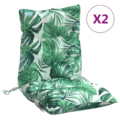 vidaXL Blazine za stole 2 kosa vzorec listja oxford blago